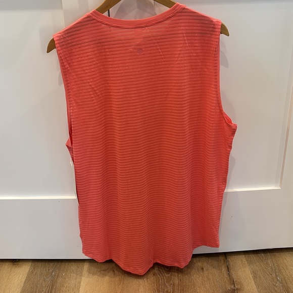 Lululemon Brunswick Muscle Tank Sheer Stripe Sakura Pink 12 NWT - Picture 3 of 4
